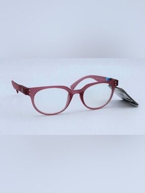 NEW Foster Grant BLUE LIGHT Woman’s matte pink Round Frame Glasses